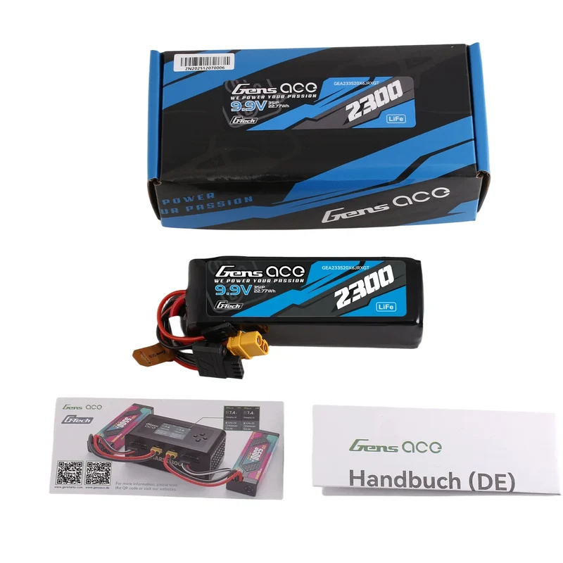 Gens ace Mini G-Tech 2300mAh 9,9V 3S 20C Li-Fe-Akku mit XT60 für Empfänger
