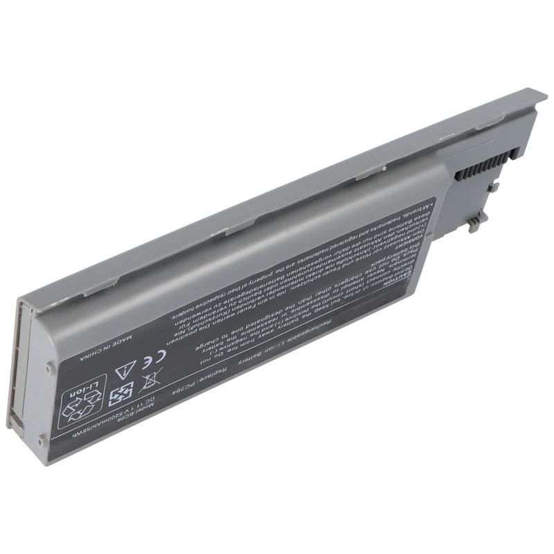 AccuCell Akku passend für Dell Latitude D620, Li-Ion, 11,1V, 5200mAh, 57,7Wh, grey metallic