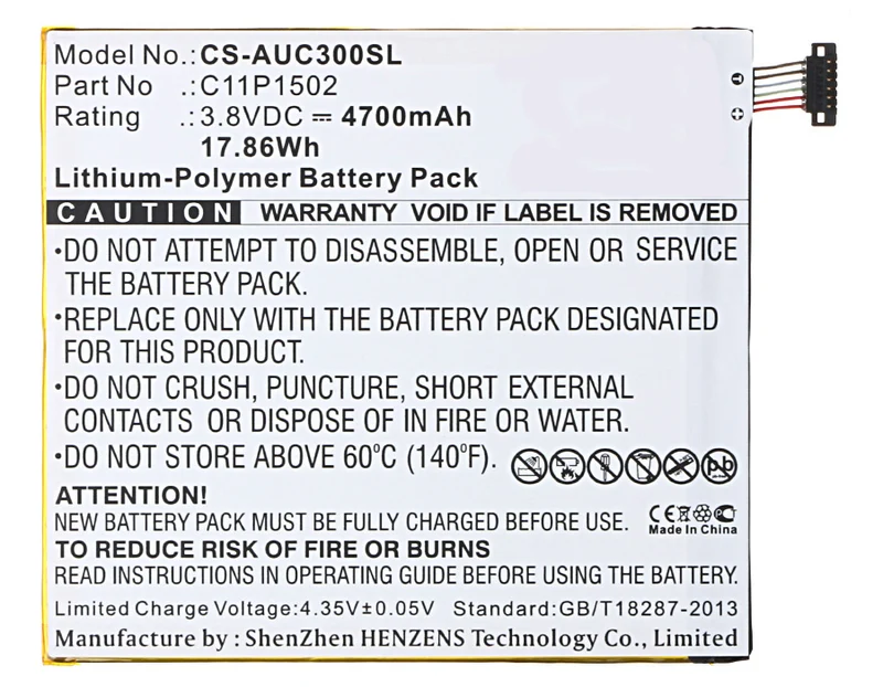 3.8V 4700mAh Tablette akku für P023 Z300C Z300CG Z300CXG ZD300M ZenPad 10 ZenPad 10.1 Li-Polymer
