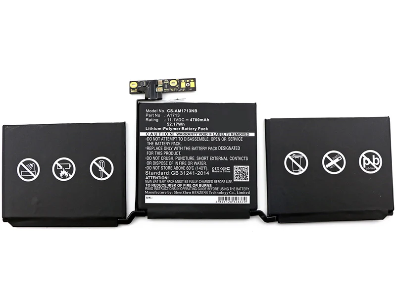 11.1V 4700mAh Notizbuch, Laptop akku für A1708, MacBook Pro 13 MacBook Pro 13 (MPXW2CH/A) Li-Polymer