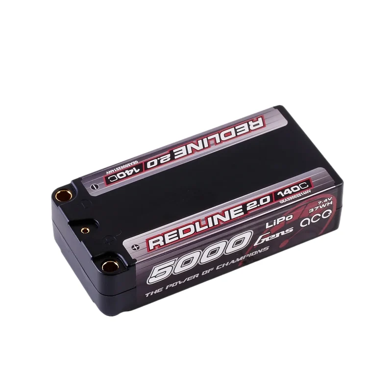 Gens ace Redline 2.0 5000mAh 2S 140C Shorty Lipo-Akku mit 5,0mm Bullet-Stecker