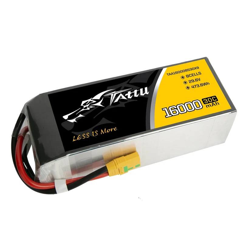 Tattu 16000mAh 29,6V 8S1P 30C 473,6Wh LiPo-Akku mit XT90-S