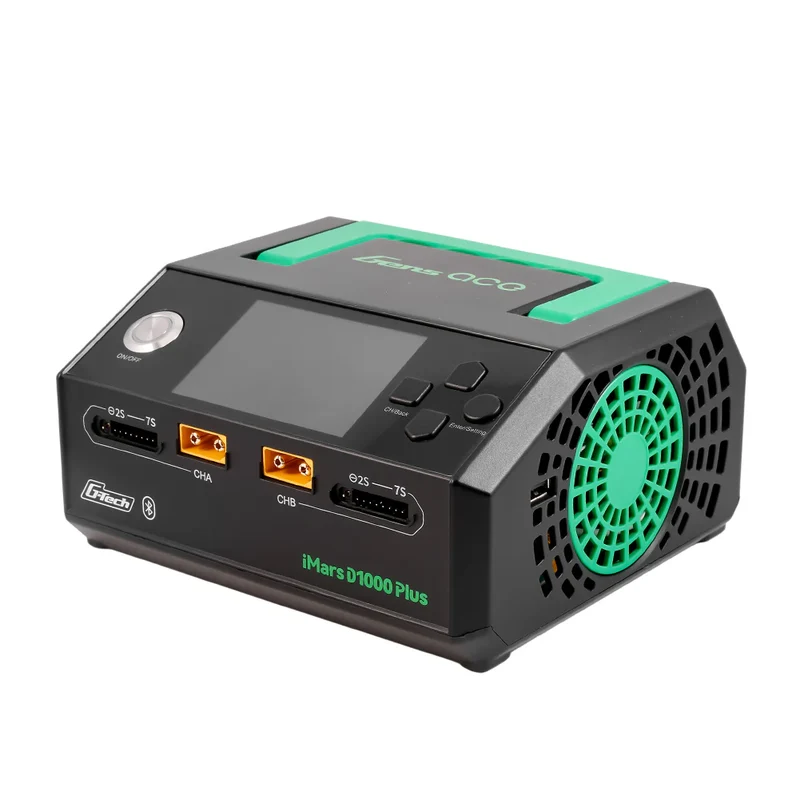 Gens ace D1000 Plus G-Tech Zweikanal-Ladegerät 25A*2 1000W für 1S-7S RC-Modellakkus – UK-Version