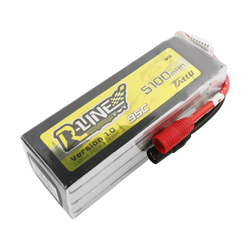Tattu 5100mAh 6S 95C 22,2V LiPo-Akku mit AS150-Stecker