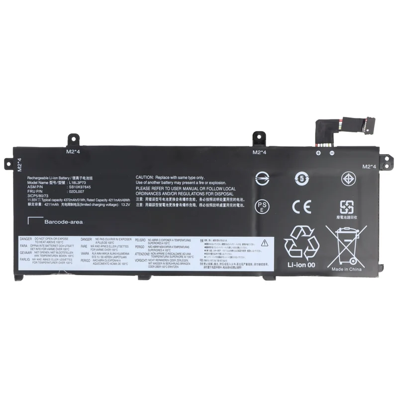 AccuCell Akku passend für Lenovo ThinkPad T490, Li-Polymer, 11,52V, 4420mAh, 51Wh
