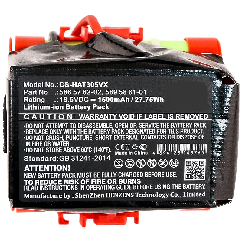 18.5V 1500mAh Rasenmäher akku für Gardena McCulloch Rob R600 R80 Rob R1000 Husqvarna Automower 305 Automower 308 Li-ionHusqvarna