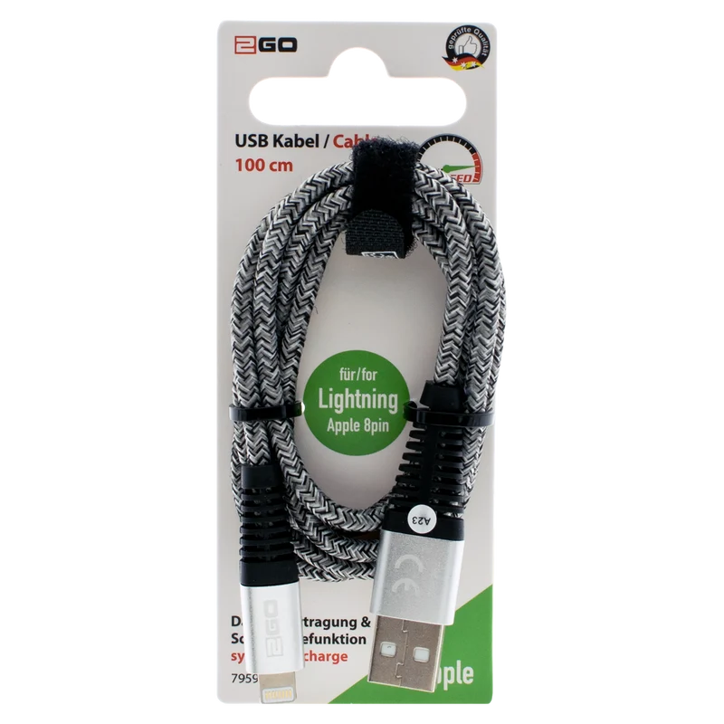 USB Datenkabel - 3 Anschlussvarianten - 100 cm - diverse Farben
