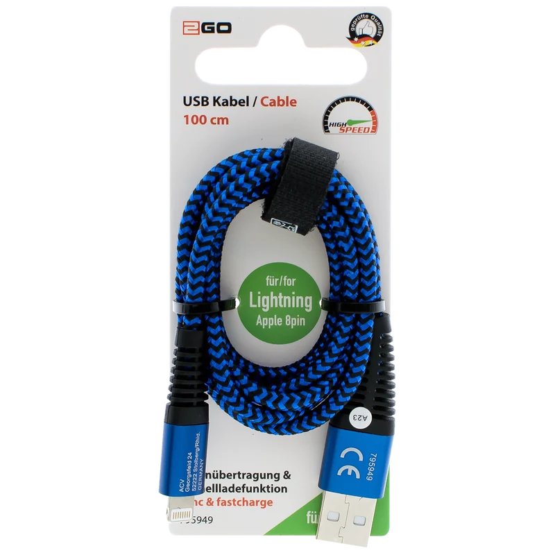 USB Datenkabel - 3 Anschlussvarianten - 100 cm - diverse Farben