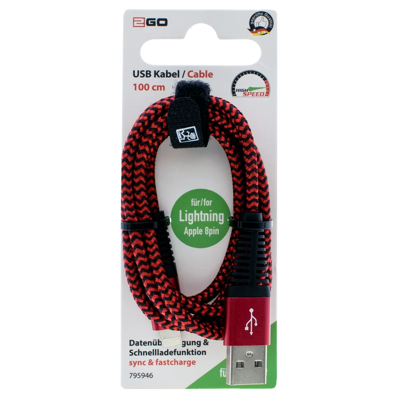 USB Datenkabel - 3 Anschlussvarianten - 100 cm - diverse Farben