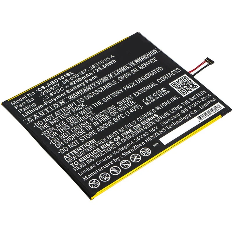 3.8V 6200mAh Tablette akku für Kindle Fire HD 10.1 Kindle Fire HD 10.1 7th SL056ZE Li-Polymer