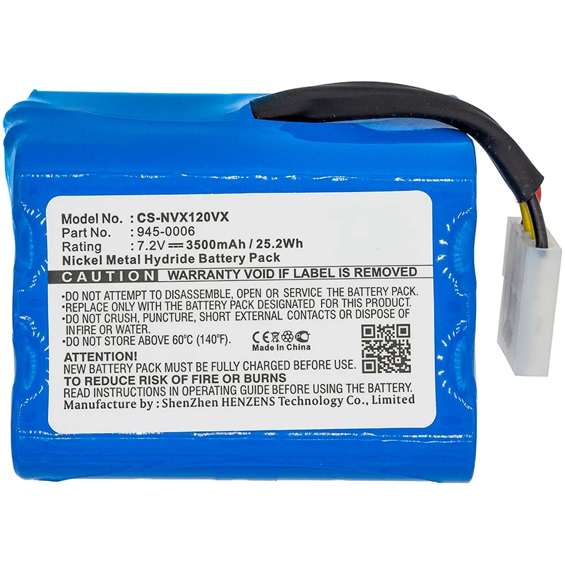 7.2V 3500mAh Vakuum akku für 945-0080 Signature XV Signature Pro XV-11 XV-12 XV-14 XV-15 XV-21 XV-25 XV-25 Signature VX100 VX100 Saugroboter Ni-MH