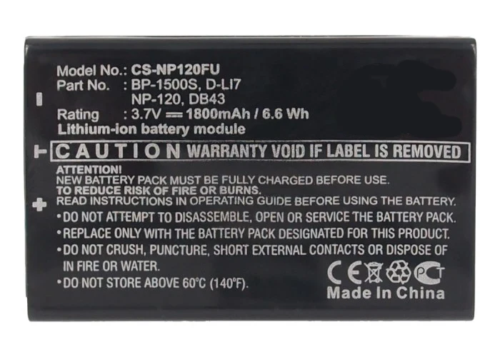 3,7 V 1800 mAh Kamera Akku für RICOH Insignia Toshiba PENTAX Sportkamera Kyocera Fujifilm CAMILEO Lawmate Li-Ion