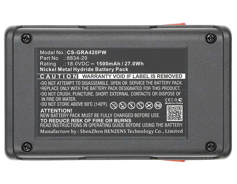 18.0V 1500mAh Rasenmäher akku für 648844 EasyCut 42 Heckenschere EasyCut 42 Accu SmallCut 300 Turbotrimmer SmallCut 300 Accu Ni-MH
