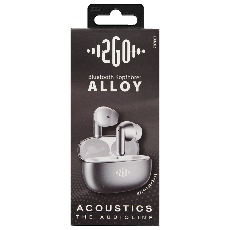 Bluetooth Headset "Alloy" - Vollmetall-Ladecase - Touch-Steuerung - Top Klang - verschiedene Farben