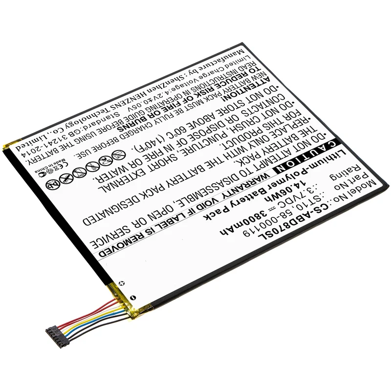 3.7V 3800mAh Tablette akku für B00VKIY9RG Kindle Fire HD 10 Kindle Fire HD 10.1 SR87CV, SR87MC Li-Polymer