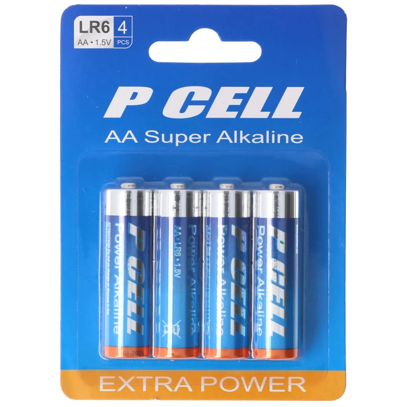 AccuCell P-Cell Mignon AA Batterien im praktischen 4er Set, 4 Stück LR6 1,5V Batterie