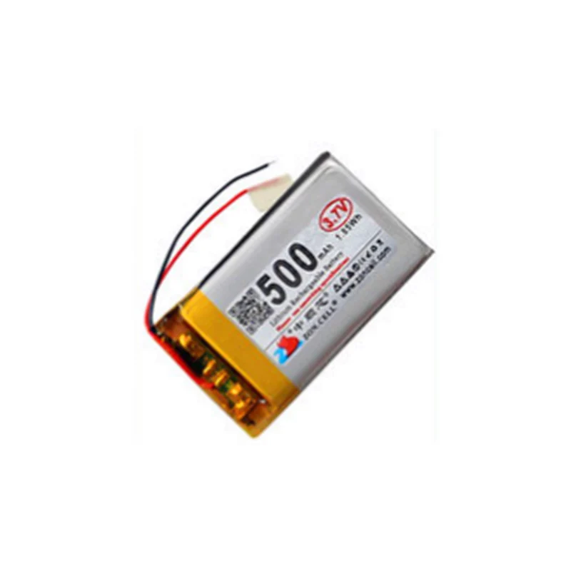 2x3,7 V 500 mAh Kabelausgang nur ohne Stecker 502035 Digitaler Hochtemperatur Polymer Lithium Akku für Smart Devices