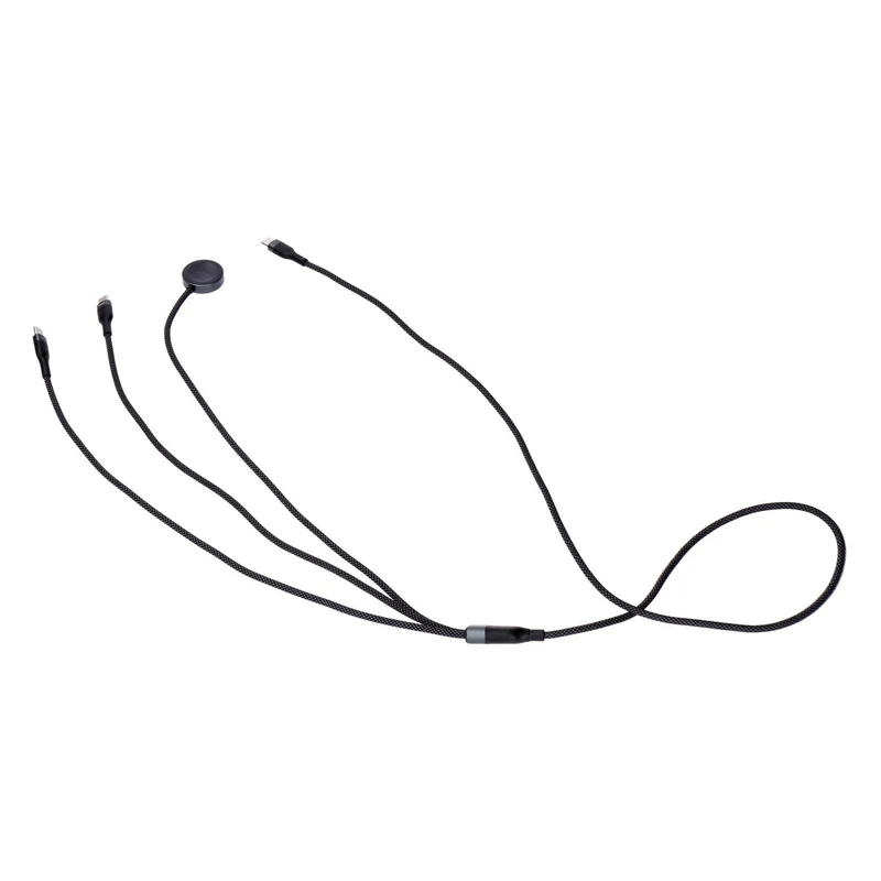 SDL 3 in 1 Lade und Sync-Kabel schwarz passend für Apple Watch, Lightning und USB-C