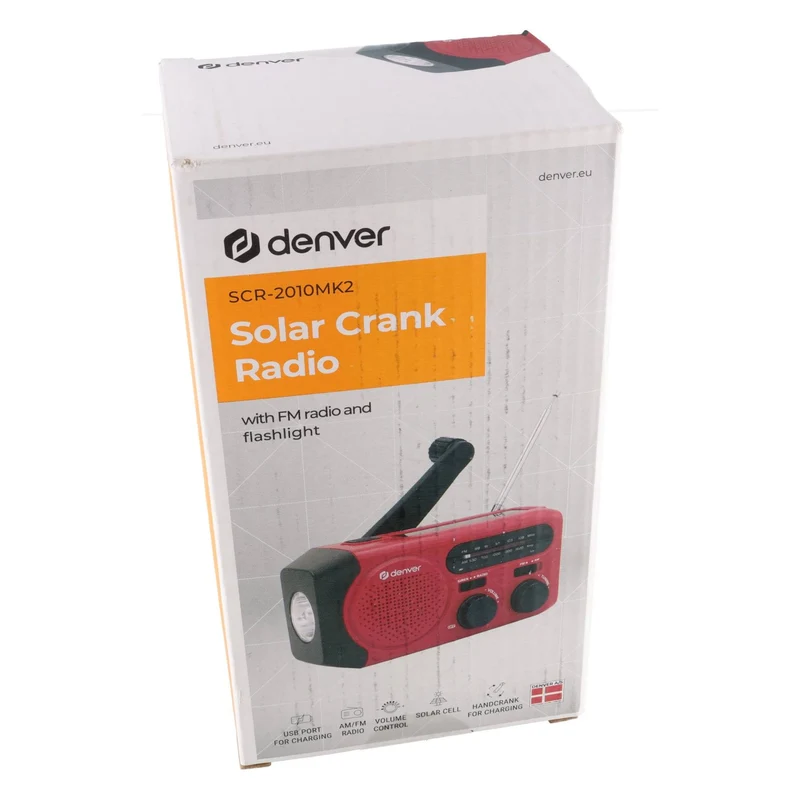 AccuCell Notfall Radio -Solar-Dynamo-Koffer-Radio mit LED-Taschenlampe, mit Li-ion Akku