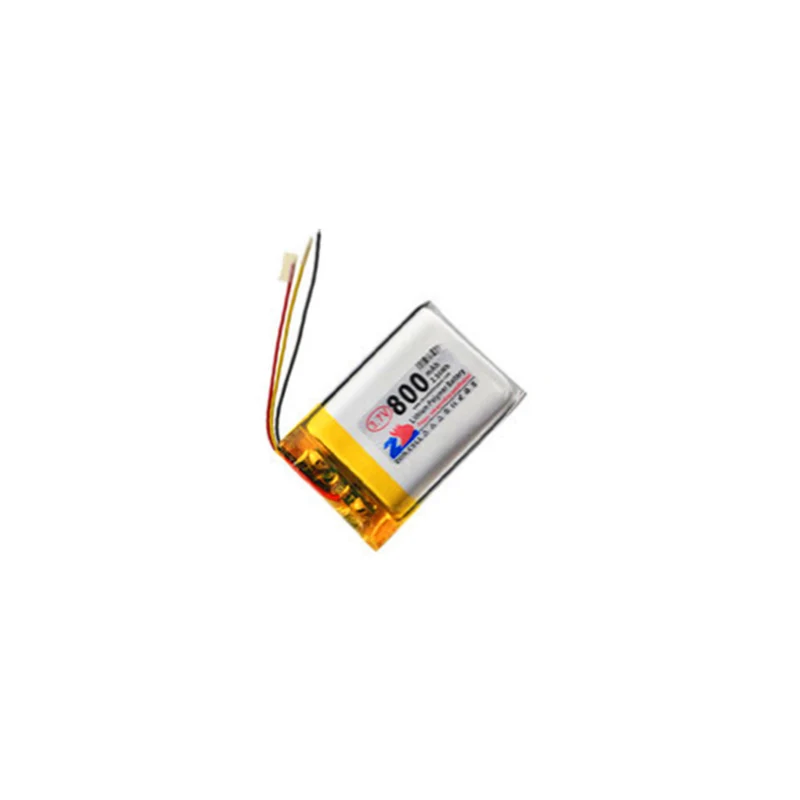 2x3,7V 800mAh Dreileiter ohne Stecker 702535 Bluetooth Funkgerät digitale Polymer Lithium Batterie