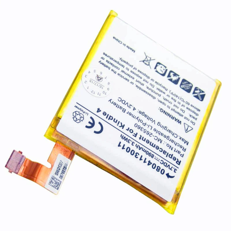 Akku für Amazon Kindle 4, Kindle 4G, Kindle 5 und Kindle 6 515-1058-01 3.7V 750mAh