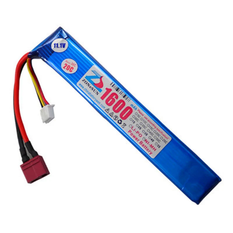 2 STÜCKE SM Stecker 1600 mAh Xinwei Jinmingsteddy Schwamm Weiches Projektil Spielzeug Power Polymer Akku 11,1 V 6020122