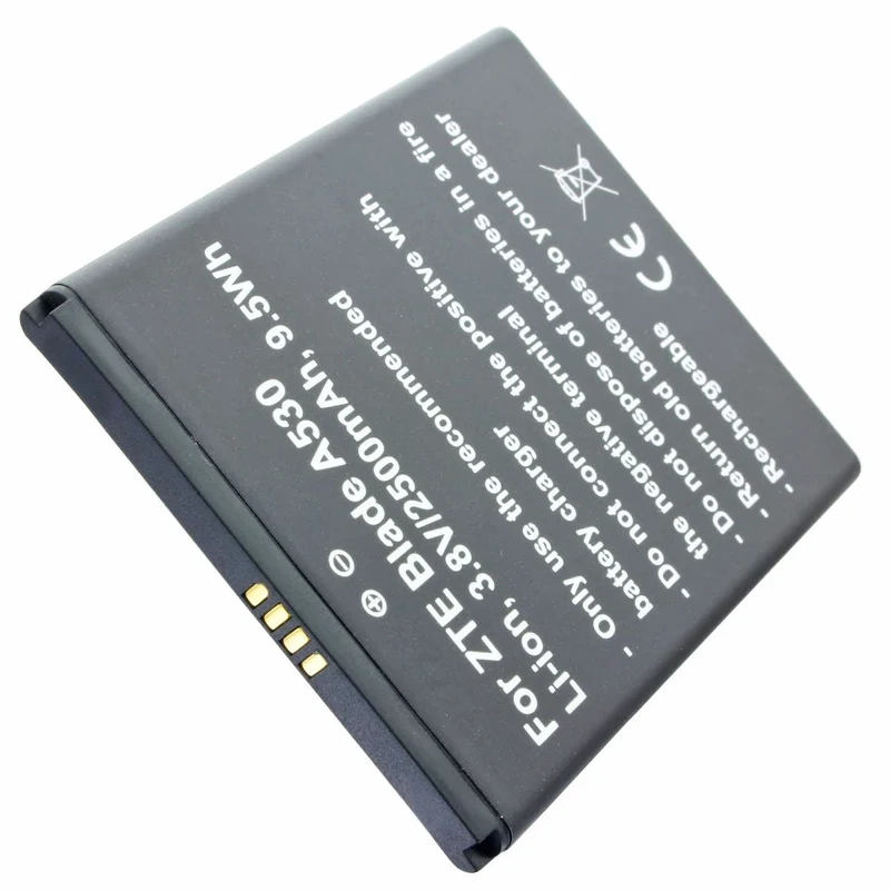 AccuCell 2500mAh Akku passend für ZTE Blade A530 Li-Ion, 3,8V 9,5Wh, Li3826T43P4h705949
