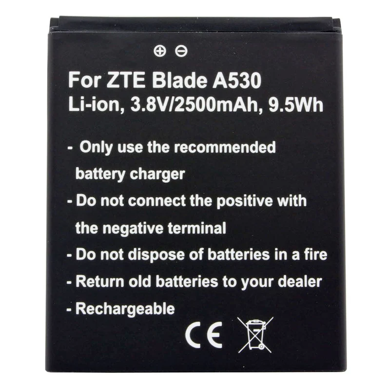 AccuCell 2500mAh Akku passend für ZTE Blade A530 Li-Ion, 3,8V 9,5Wh, Li3826T43P4h705949