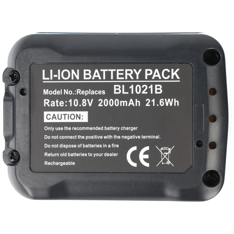 AccuCell Akku passend für Makita BL1021B, Li-ion, 12V max. (10,8V), 2000mAh, 21,6Wh, schwarz