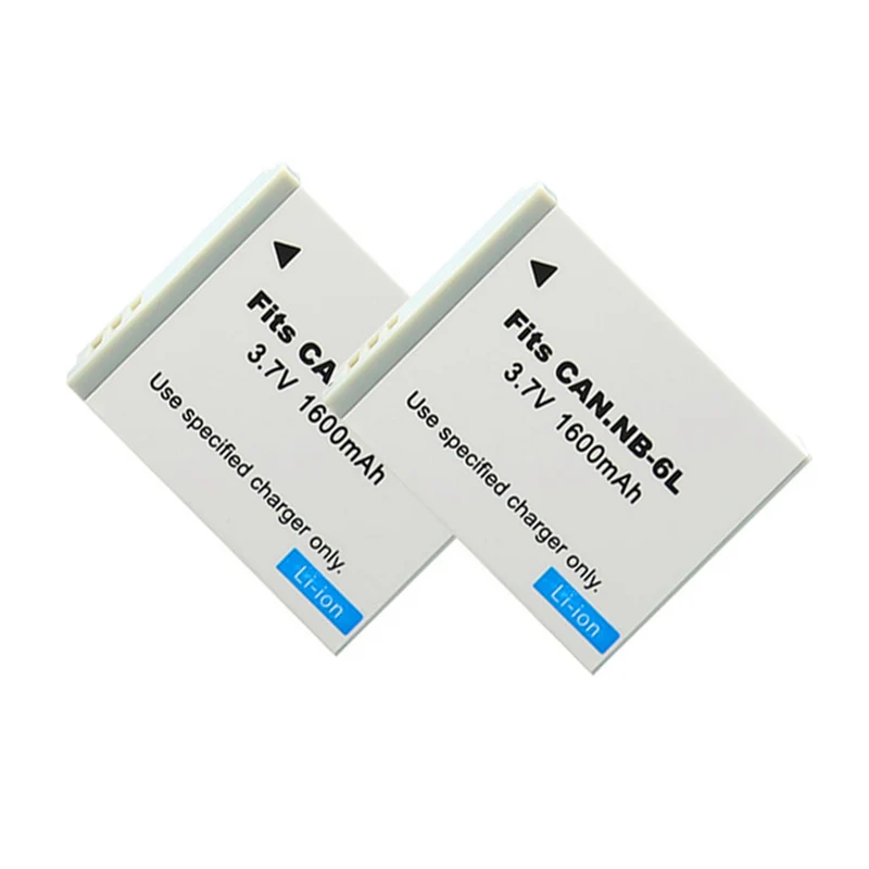 2PCS Kamera Akku NB 6L Canon Power Shot ixus 310 sx240 sx275 1600mAh Akku