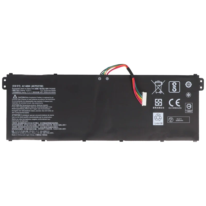 AccuCell Akku passend für ACER Aspire 5 A515-51G, Li-Polymer, 15,2V, 3160mAh, 48Wh