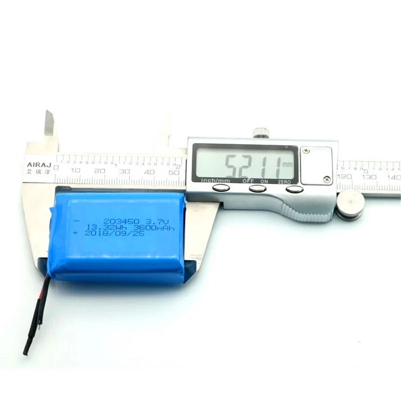 Akku 3,7 V 2P 20 34 50 3600 mAh Lithium-Polymer-Akku zum Erwärmen der Hände