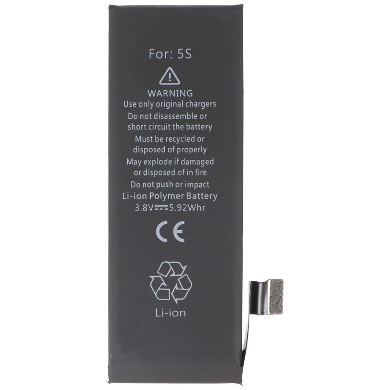 AccuCell Akku für Apple iPhone 5s Akku 616-0720, 616-0652, 616-0728, kein Original Apple Akku