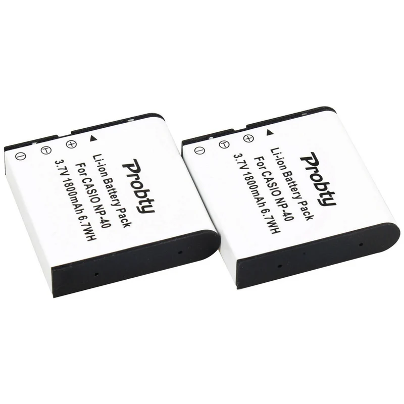 2Pcs 1800mAh NP-40 CNP40 NP40 Digitalkamera Akku, passend für Casio EX-Z30 / P700 PM200 Akku