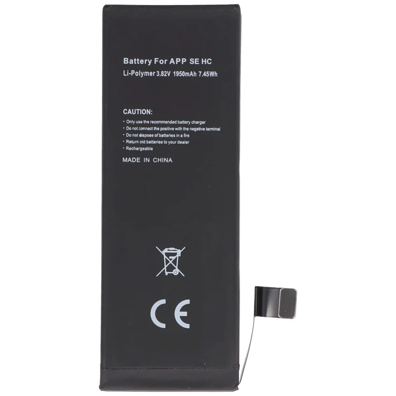 AccuCell 1950mAh Akku für Apple iPhone SE, Li-Polymer, 3,82V 7,4Wh hohe Kapazität, ohne Werkzeug