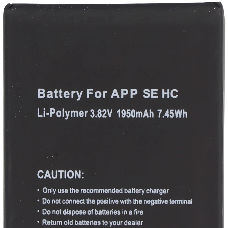 AccuCell 1950mAh Akku für Apple iPhone SE, Li-Polymer, 3,82V 7,4Wh hohe Kapazität, ohne Werkzeug