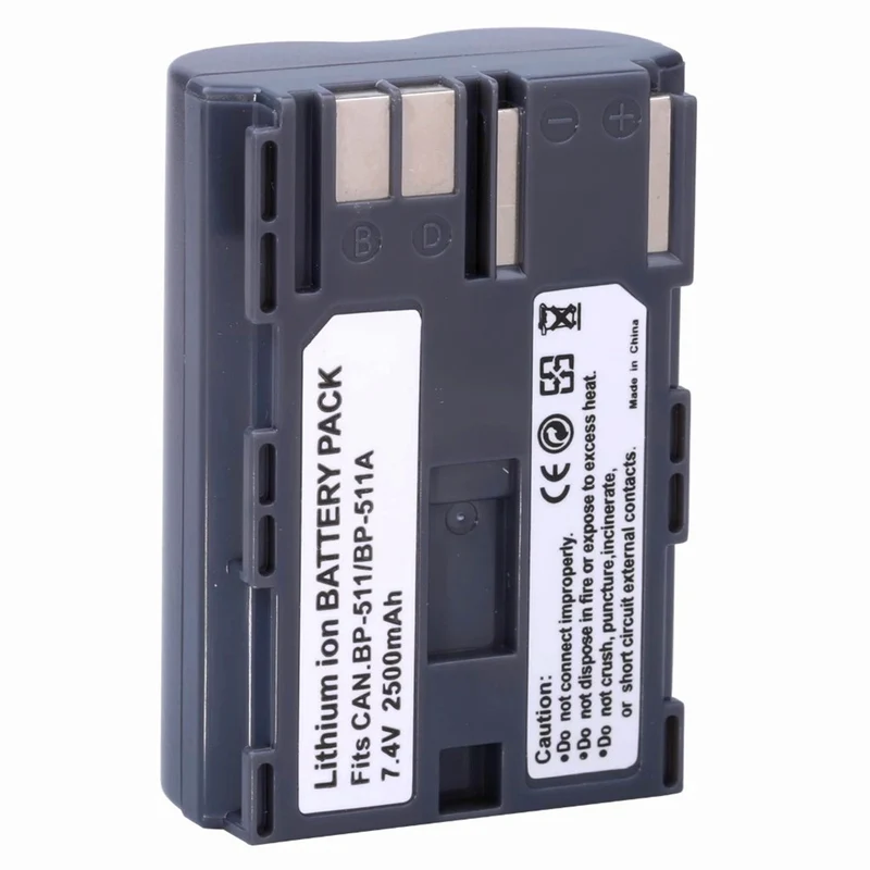 2500mAh BP-511 BP511A Akku für Canon EOS 10D 20D 20Da 30D 40D 50D G3 G3X G5 G2 Kamera