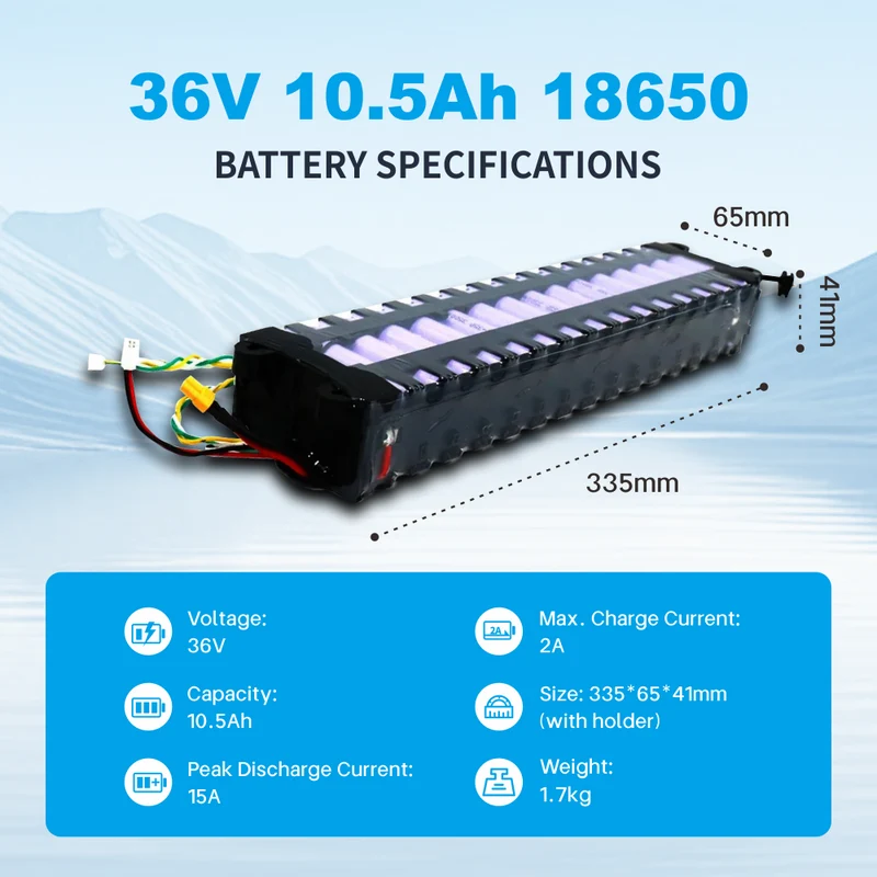 36V 10.5 Ah geeignet für Xiaomi M365 1S Roller mit Kommunikation 10S 3P 18650 Lithium Akkupack Softwareversion