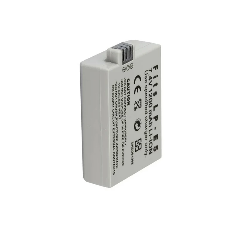2PCS Kamerabatterie LP E5 für 450d 500d 1000d Kuss x2 x3 f rebel xs xsi t1i 1200mAh Batterie