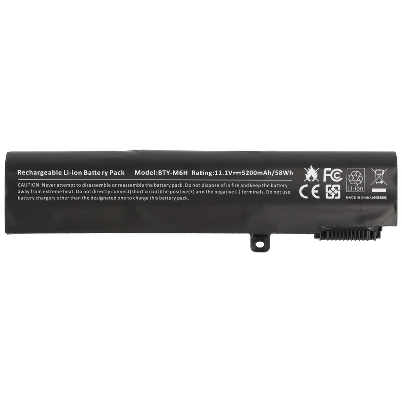 AccuCell Akku passend für MSI GE62, GE72, Li-ion, 11,1V, 5200mAh, 57,7Wh
