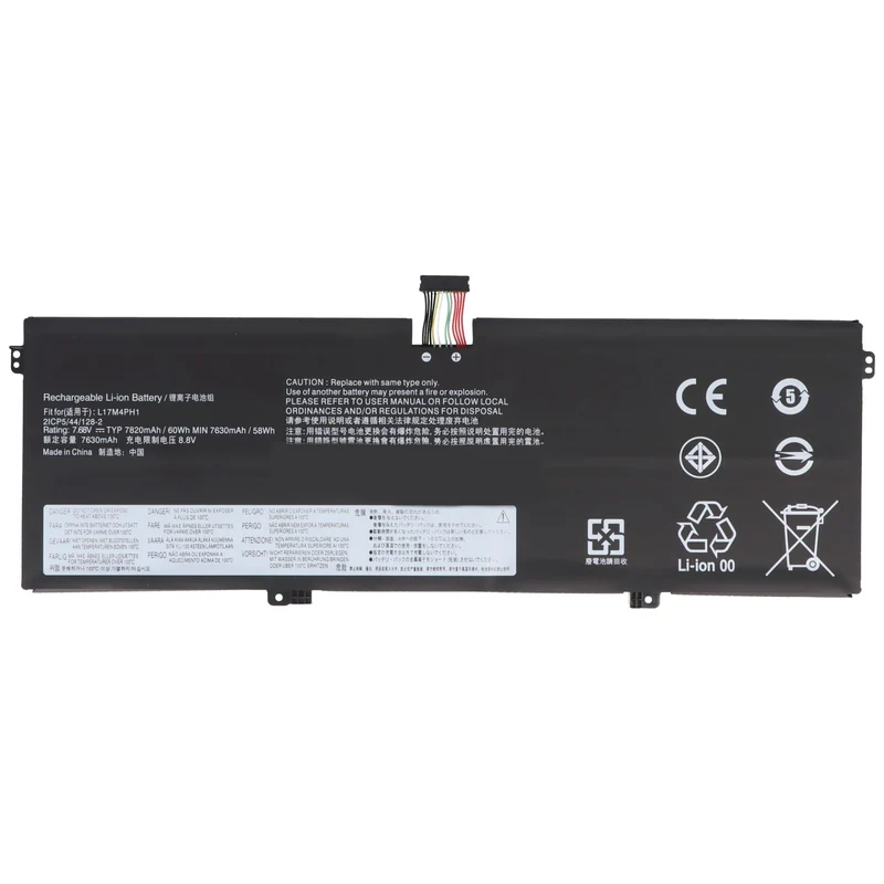 AccuCell Akku passend für Lenovo Yoga C930, Li-Polymer, 7,68V, 7820mAh, 60Wh