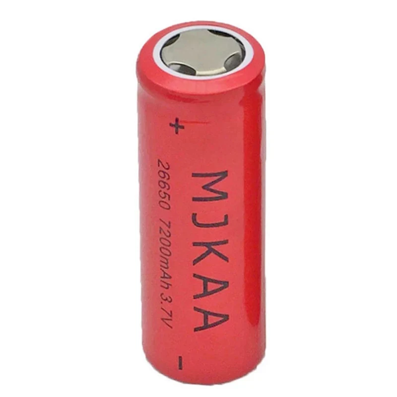 4PCS 26650 Batterie mit großer Kapazität 7200mAh 3,7V 26650 Lithium-Ionen-Akku geeignet für Taschenlampe nagelneu