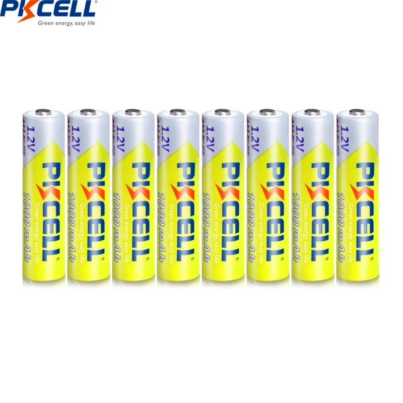 8PC PKCELL AAA NIMH Akku 3A 1000mah 1,2 V NI MH AAA Batterie batterien Wiederaufladbare aaa bis zu 1000 kreis mal