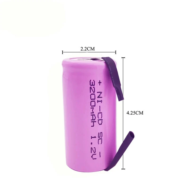 12pcs 4/5 SC 3200mAh 1.2V Akku Sub C Ni-cd Akku, mit Bohrmaschine Schraubendreher Schweißstück