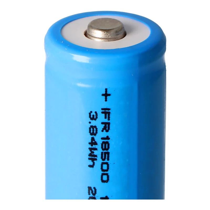 2x Akkus 17,5x48mm 1000mA 18500, passend für Duracell Solar Lithium Phosphat Akku Li FePo4 3,2V