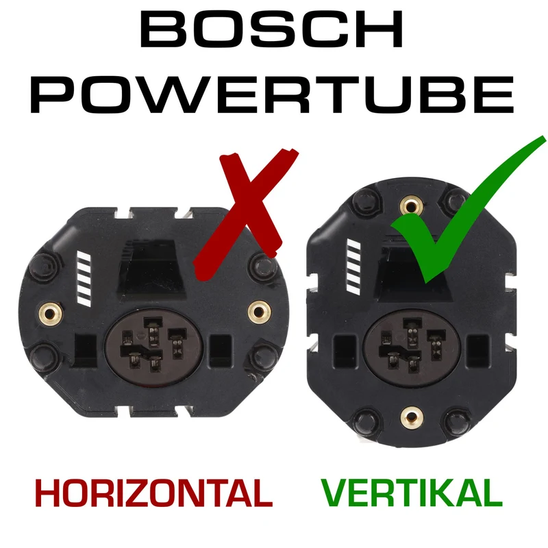 E-Bike Vision 630Wh PowerPack für Bosch Active (Plus) / Performance (CX) 36 V Intube Inframe vertikal 41,6cm Lang