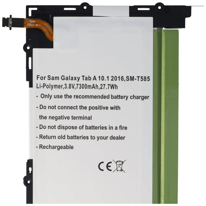 AccuCell EB-BT585ABA Akku passend für Samsung: Galaxy Tab A 10.1 M-T585, SM-T585C, SM-T585M 3,8 Volt 7300mAh