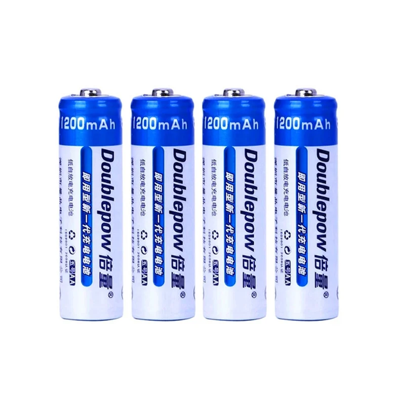2pcs Hochleistungs-AA 1200mAh Ni-MH-Akku 1,2V AA-Batterie für Spielzeug-Thermometer-Maus-Rechner-Batterie