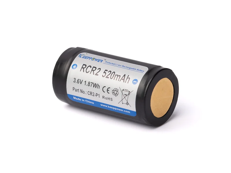 Keeppower RCR2 CR2-P1 15270 520mAh 3,6V Li-Ion Akku PCB-geschützt