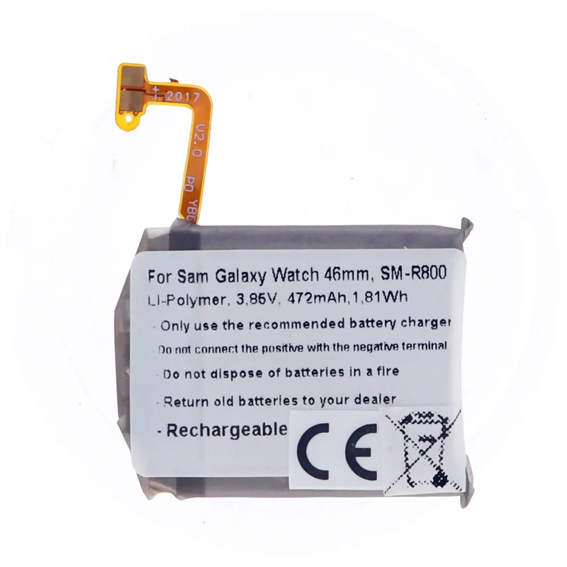 Der Akku ist geeignet für Samsung Galaxy Watch 46mm SM-R800 3.85V 472mAh 1.8Wh
